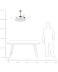 Miniatyrbild 8 av 10: Takfläkt med lampa IBAR Med fjärrkontroll Transparent Lumarko!