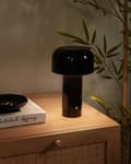 Miniatyrbillede 4 af 10: BESOS Trådløs LED Bordlampe Med Lysdæmper Metal Sort Lumarko!