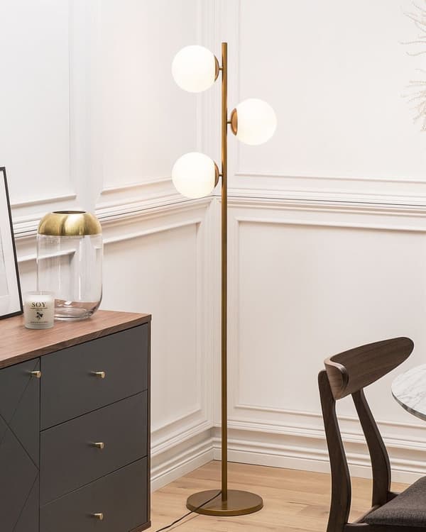 Gulvlampe WADI Metal Guld Lumarko!