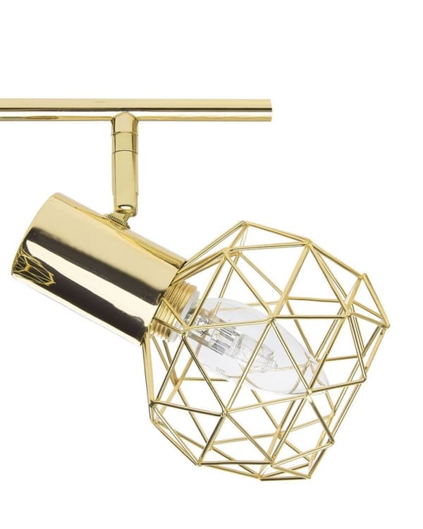 CHENAB 4-punkts spotlampe justerbar metal guld Lumarko!