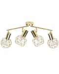 Miniatyrbillede 4 af 8: CHENAB 4-punkts spotlampe justerbar metal guld Lumarko!