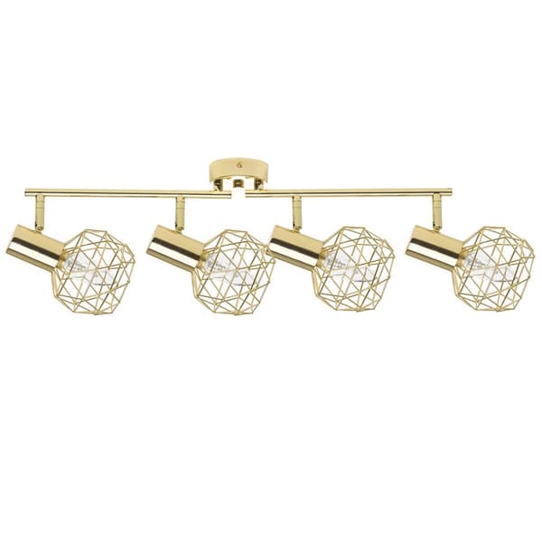 CHENAB 4-punkts spotlampe justerbar metal guld Lumarko!