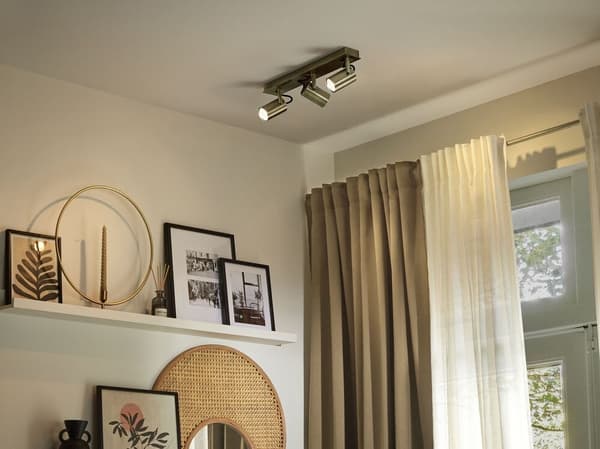 3-punkts metal messing spotlampe KLIP