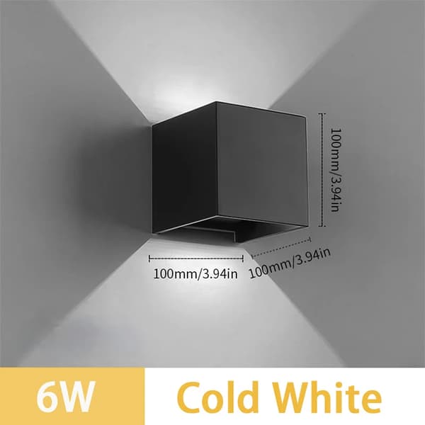 Væglamper, 6W LED-effekt, justerbar strålevinkel,Kold Hvid-4PCS