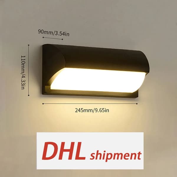Væglampe, Vandtæt IP66, Energi Effektiv,4PCS, Varm Hvid, Model G