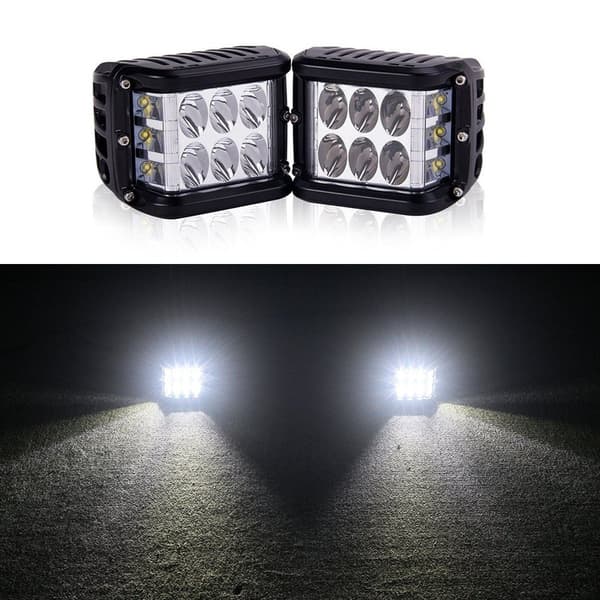 LED Arbejdslys, 60W, 9000 Lumen, 12V og 24V Kompatibilitet, IP67 Vandtæt, Aluminium Hus