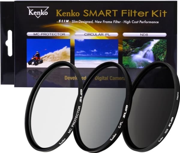 Kenko Smart - Suodatinpaketti - pyöreä polarisaattori/neutraalitiheys/suoja 8x - 40,5 mm