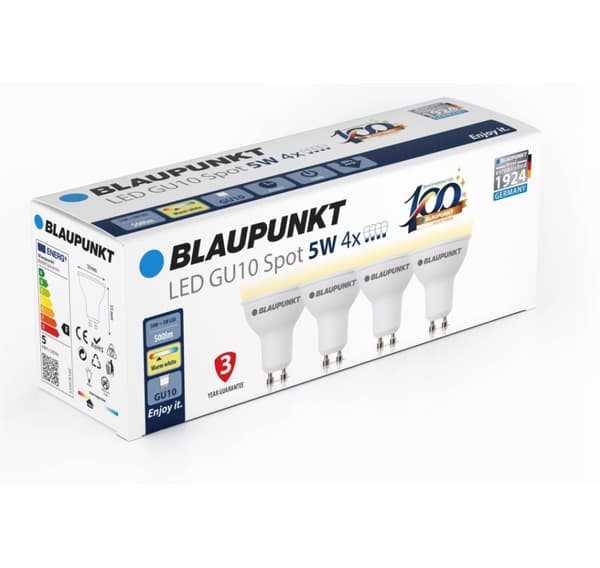 Blaupunkt LED lampe GU10 500lm 5W 2700K 4stk