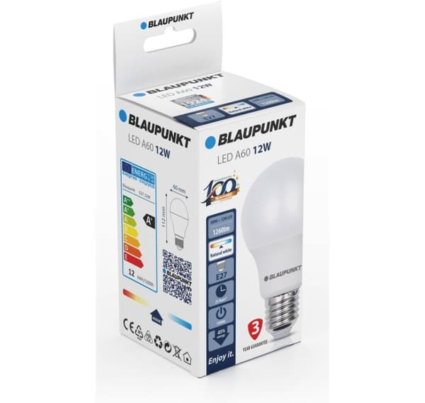 Blaupunkt LED-lamppu E27 A60 1260lm 12W 4000K