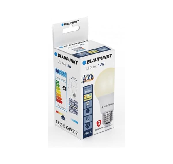 Blaupunkt LED-lamppu E27 A60 1200lm 12W 2700K
