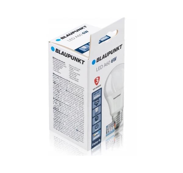 Blaupunkt LED-lampe E27 A60 600lm 6W 4000K