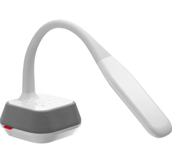 Platinett bordlampe med høyttaler og USB-lader PDLM6U 18W (44126)