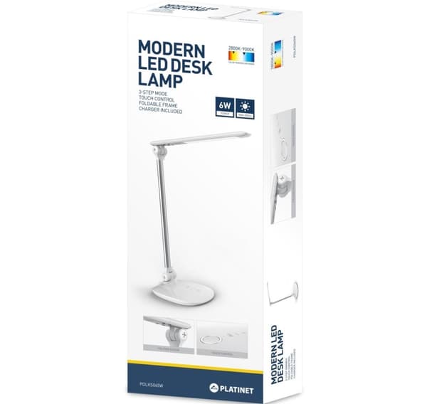 Platinet bordslampa PDLKS065W 6W Chrome Silver (44393)