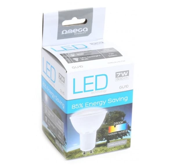 Omega LED-lamppu GU10 7W 2800K (42556)
