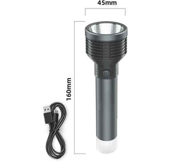 Platinet lommelykt 3W 1200mAh, grå (45772)