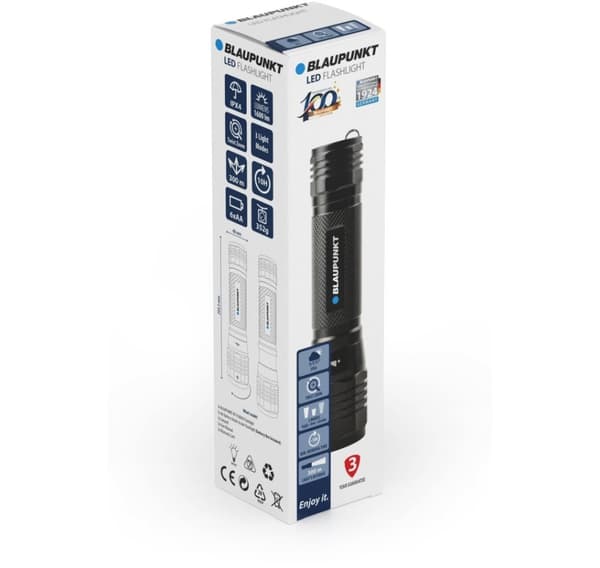 Blaupunkt ficklampa BT-FL8066 +Zoom LED