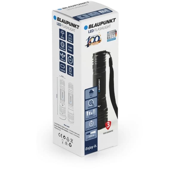 Blaupunkt ficklampa BT-FL8060 +Zoom LED