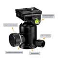 Pikkukuva 3 / 6: Mantona Onyx 8 -pallopää (M1-3008A) Arca-Swiss-yhteensopiva pikalukituslevy, 50 mm ammattikäyttöön tarkoitettu viimeistely DSLR-kameralle, peilittömäl