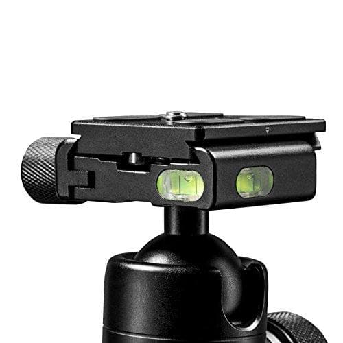 Mantona Onyx 8 kuglehoved (M1-3008A) Arca-Swiss-kompatibel Quick Release-plade 50 mm professionel finish til DSLR, spejlløst kamera, systemkamera, dig