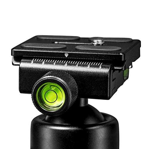 Mantona Onyx 8 kuglehoved (M1-3008A) Arca-Swiss-kompatibel Quick Release-plade 50 mm professionel finish til DSLR, spejlløst kamera, systemkamera, dig