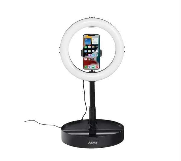 Hama LED-rengaslamppu SpotLight FoldUp 102 II, setti älypuhelimille, taitettava (00004658)