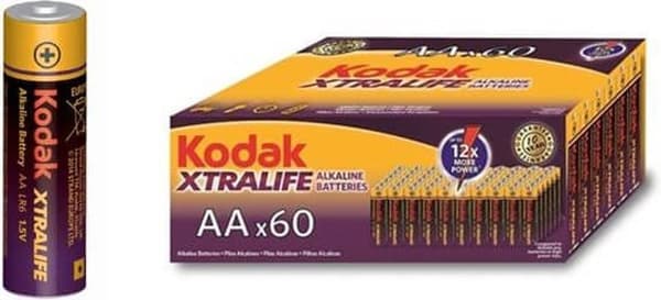 Kodak XTRALIFE alkaline AA/LR6 - Batteri - 60 stk