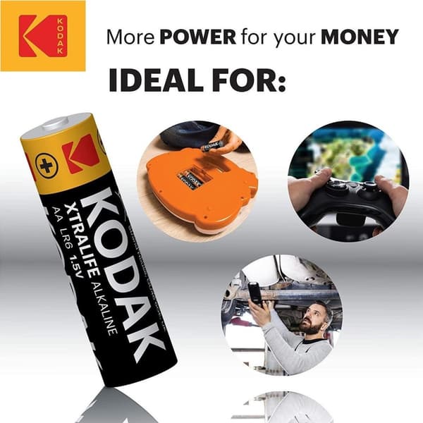Kodak XTRALIFE alkaline AA/LR6 - Batteri - 60 stk