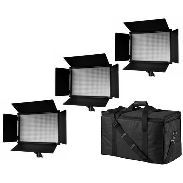 Bresser Led Spotlight Sæt Sh-600 3 Enheder Sort