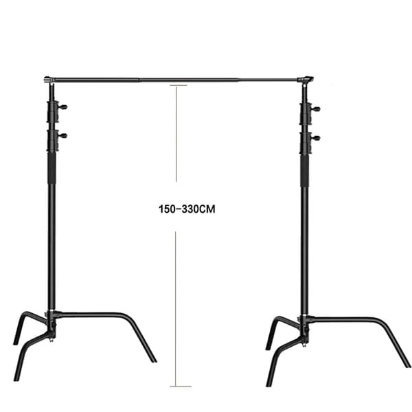 Teleskooppivapa, säädettävä korkeus, sopii valokuvausstudio-sarjoihin, 2M Kit 260A