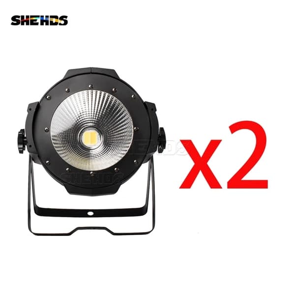 LED Par-ljus, 200W COB, Varmvit & Kallvit, endast 4 st ljus, EU-kontakt
