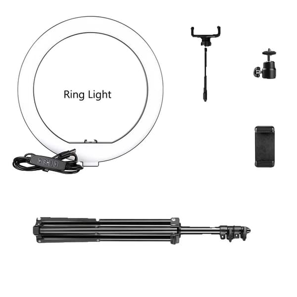 LED Ring Light, 10 tommer i diameter, justerbart stativ, 150cm stativ 150cm tripod