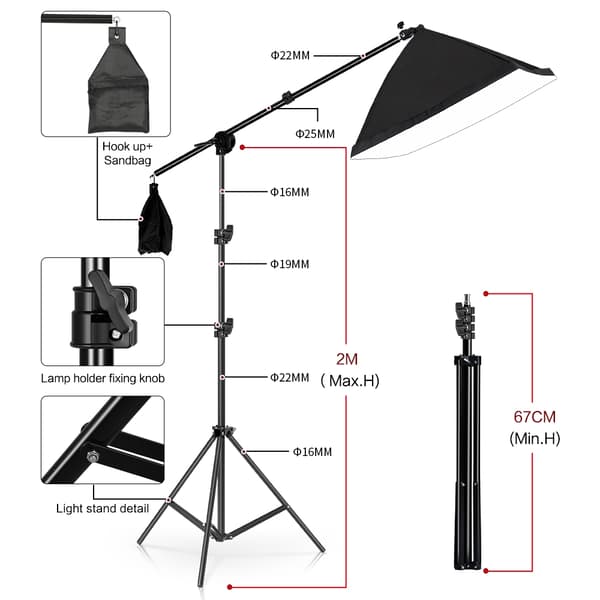 Fotograferingslys Kit, Foto Baggrund Muslin Baggrunde, Softbox Lys Stativ, Foto Studio Kit