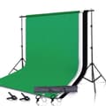 Miniatyrbild 2 av 2: Fotobakgrundstativsats, justerbart stativ, Chromakey-grönt skärmram, 2000x2000mm, Ingen Tyg