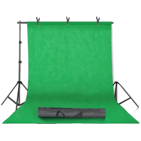 Fotobakgrundstativsats, justerbart stativ, Chromakey-grönt skärmram, 2000x2000mm, Ingen Tyg
