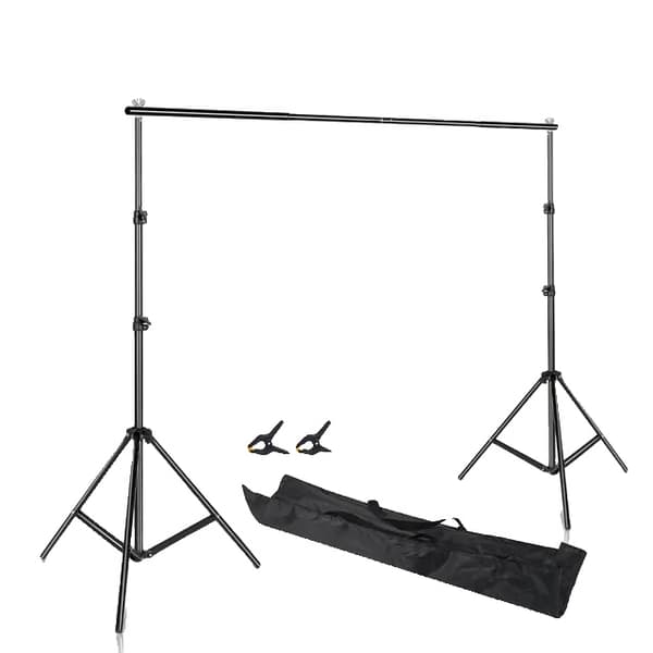 Fotobakgrundstativsats, justerbart stativ, Chromakey-grönt skärmram, 2000x2000mm, Ingen Tyg