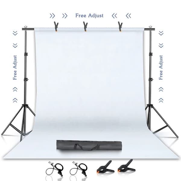 Fotobakgrundstativsats, justerbart stativ, Chromakey-grönt skärmram, 2000x2000mm, Ingen Tyg
