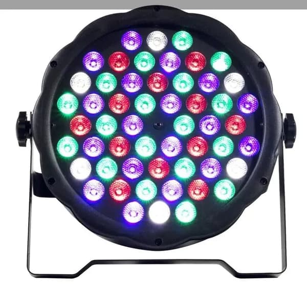 LED Par-ljus, RGBW-färgblandning, DMX512-kontroll, 54X3 RGBW Svart, EU-kontakt