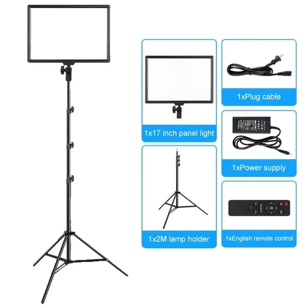 LED-paneelivalo, kaksivärilämpötilan säätö, kaukosäädin, 2 kpl kevyt jalusta 1pcs Light tripod