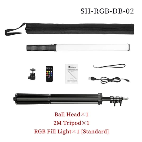 LED-valokeppi, RGB-värimuutos, kannettava ulkokuvauksiin., SH-RGB-DB-03