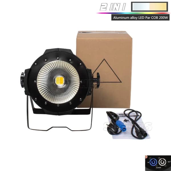 LED Par-belysning, 200W effekt, RGBWA+UV färgblandning, 6in1, EU-kontakt