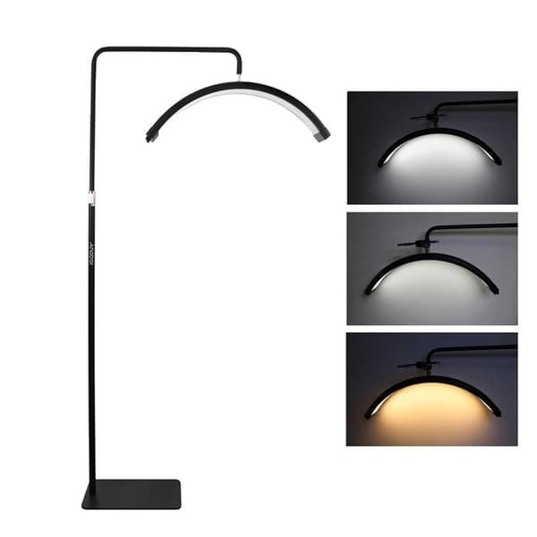 LED-golvlampa, dimbar, justerbar färgtemperatur, Svart, EU
