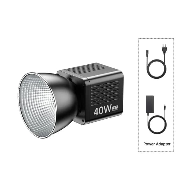 Bi-farvet videolys, 40W output, justerbar farvetemperatur,kun lys