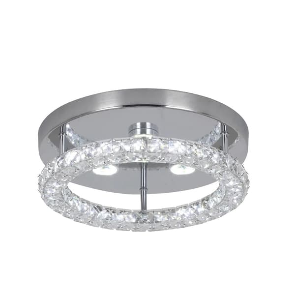 LED Krystal Lysekrone, Indbygget, 30cm Diameter, 30W,D30cm-B, Varm Hvid