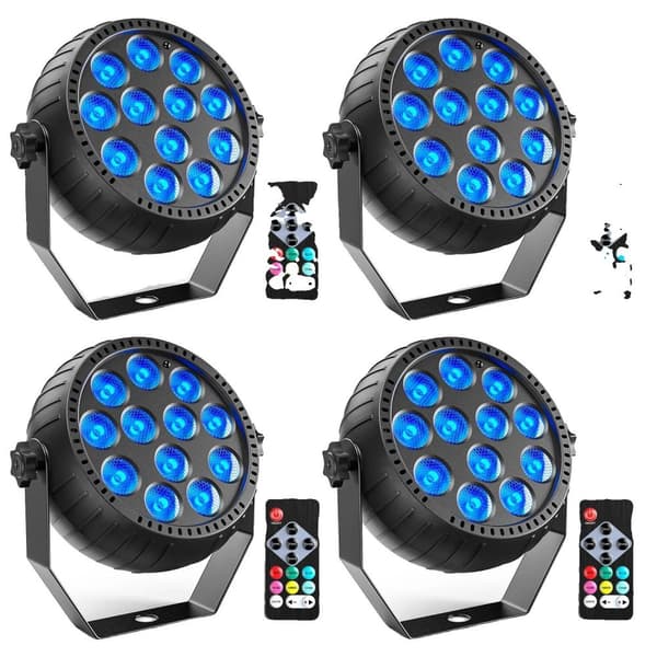 Belysningsbelysningseffekt, Mini RGB LED, Fjernstyret betjening,EU Stik, 4 stykker 4PCS