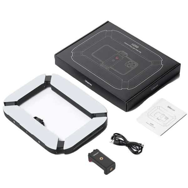 Ulanzi U-200 Ring Light, Bi-Color 3200K-5600K, Komplet Tilbehørspakke,Hvid