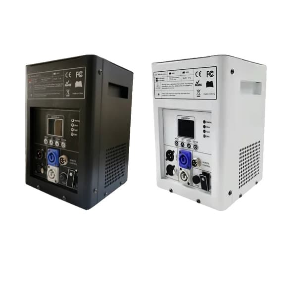 Kall Funksmaskin, 750W Effekt, DMX Kontroll,1 Maskin, Vit snäcka
