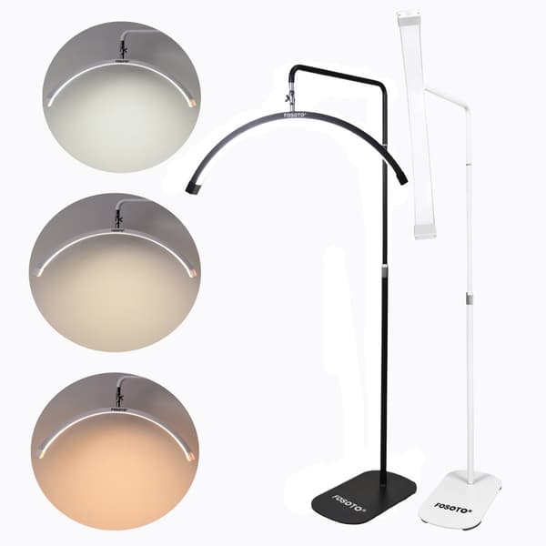 LED Fotograferingsringlampa, Justerbar Tvåfärgstemperatur, Hög CRI för Makeup och Streaming,VIT