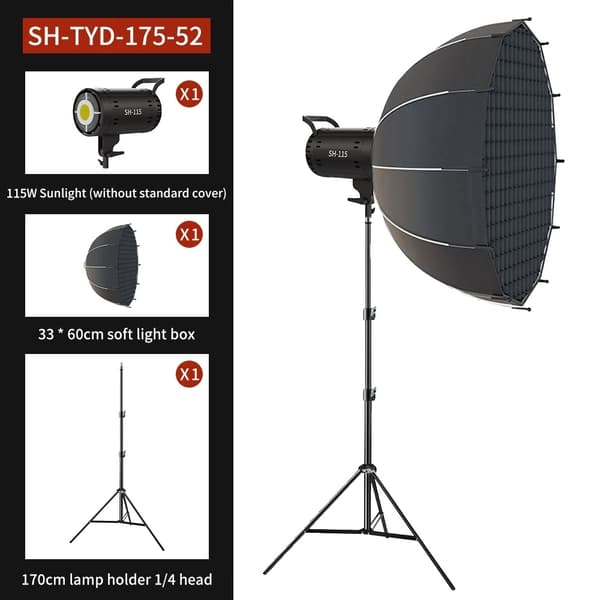 115W COB Video Lys, Justerbar Bi-farvet Temperatur, Høj CRI for Nøjagtige Farver,280 cm stativ 90 cm 170cm tripod 60cm