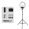 Miniatyrbillede 1 af 2: LED Selfie Ring Light, Justerbar Lysstyrke, To-farvet Temperatur,200 cm stativ
