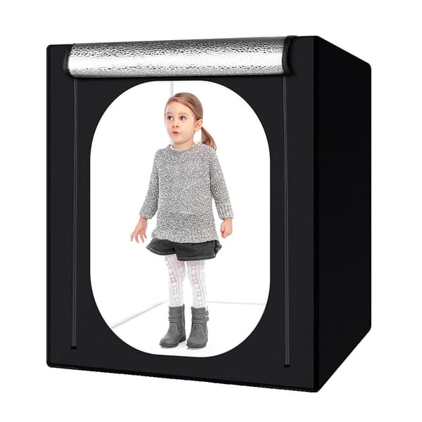 Valolaatikkovalokuvaus, 120 cm valokuvauslaatikko, säädettävä LED-valaistus,120 cm valokuvalaatikko